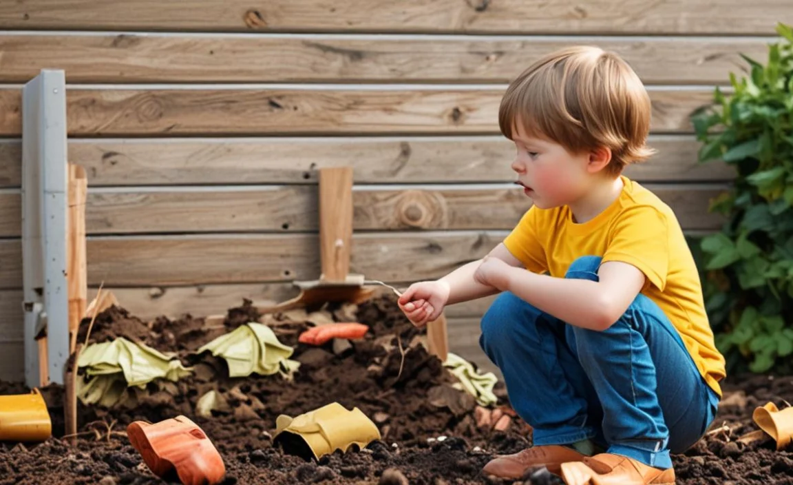 What is the easiest way to start composting with kids?